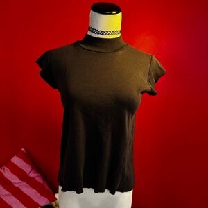 Zara Charcoal Short Sleeve Top